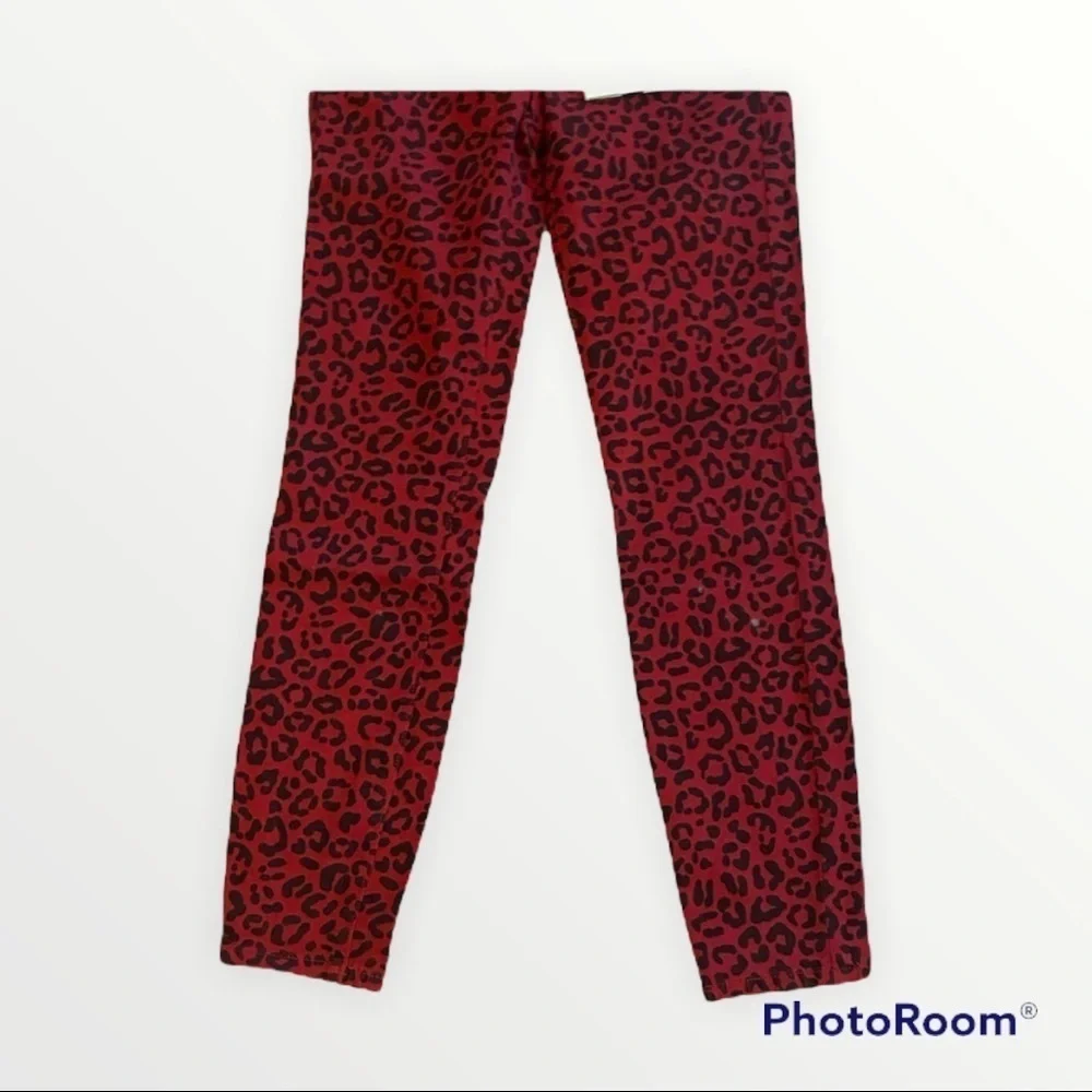 DL1961 x Revolve Florence Red Leopard Ankle Skinny Jeans 25 NWT Y2K
